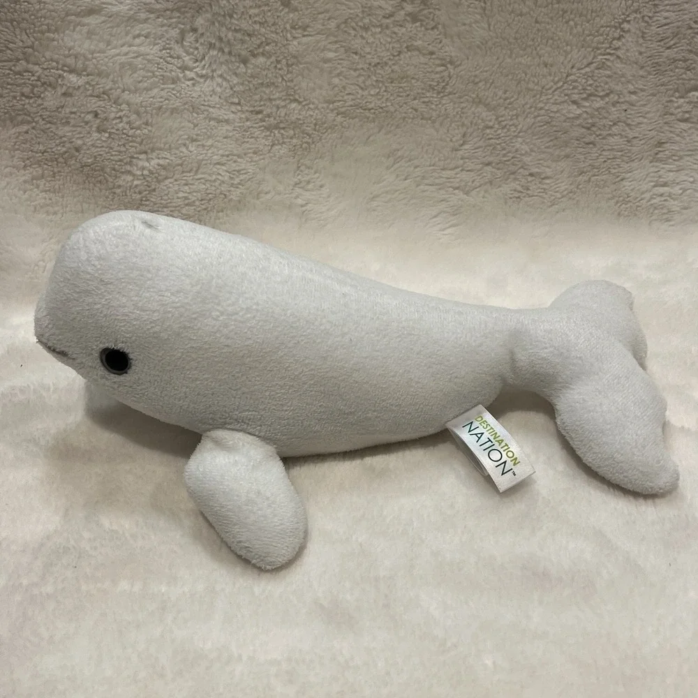 Aurora Destination Nation Beluga Whale‎ Plush White Nearly 11